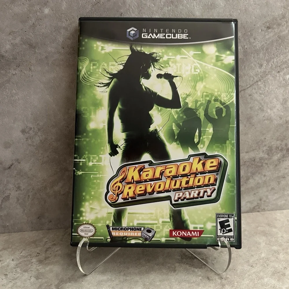 Karaoke Revolution Party (Nintendo Gamecube, 2005) Complete In Box Cib !! No Mic